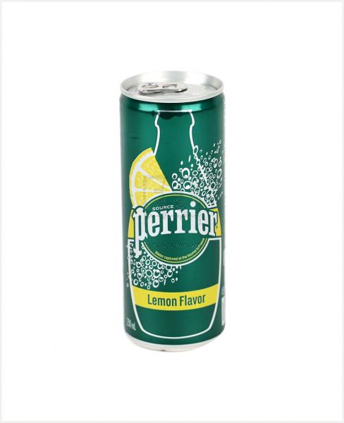 PERRIER SPARKLING WATER LEMON FLAVOR CAN 250ML
